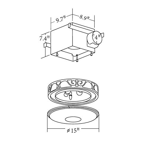 Hunter 83002 Ventilation Sona Bathroom Exhaust Fan with Light, Imperial  Bronze (Bathroom Vent Fan, Exhaust Fan) - Amazon.com