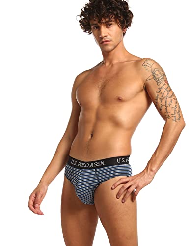Image of U.S. Polo Assn. Stripe Cotton Spandex I001 Briefs - Pack Of 1