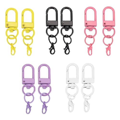 10pcs Llavero, Anillas Para Llaveros, Mosquetones Pequeños, Mosqueton Llavero, Cierres de Metal de Langosta, Adecuado para...