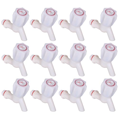 Image of Plastic Water Tap Combo - Wall Mounted Bib Cock for Bathroom, Kitchen & Garden | Leak-Proof & Rust-Free Faucet Set (Pack of 12)
