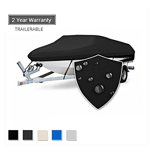 Seamander Trailerable Runabout Boat Cover Fit V-Hull Tri-Hull Fishing Ski Pro-Style Bass Boats