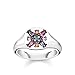 Produktbild Thomas Sabo Damen-Ring Farbige Steine 925er Sterlingsilber geschwärzt TR2230-318-7-56