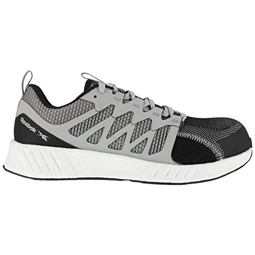 Reebok Mens Fusion Flexweave™ Work Safety Toe Athletic Industrial & Construction Shoe, Grey, 10.5 Wide US