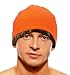 KC Caps Men's Blaze Orange Camo Beanie Hunting Cap Reversible Fleece Outdoor Safety Hat