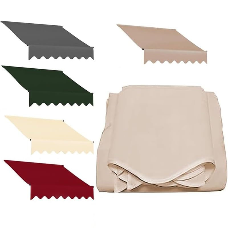 Toile de rechange pour auvent rétractable kaki résistant pluie