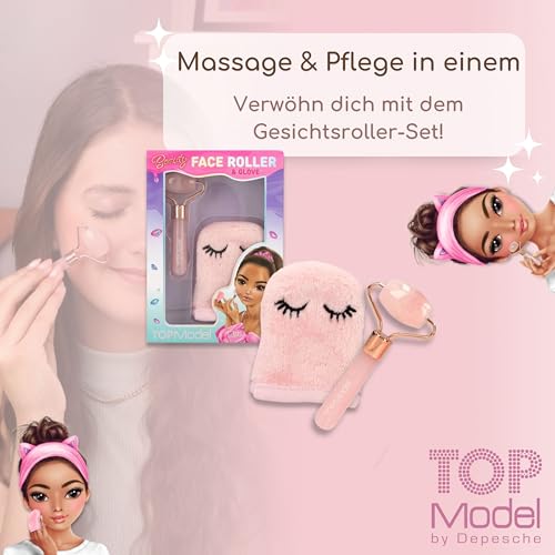 TOPModel Gesichtsroller Set BEAUTY and ME + TOPModel Pinselset Herz BEAUTY and ME - Pflege & Beauty für strahlende Haut und makelloses Make-up