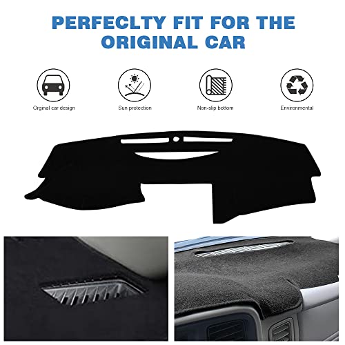 Apeixoto Dashboard Cover Compatible With 2007 2008 2009 2010 2011 Camry Black Dash Cover Mat #TOP1