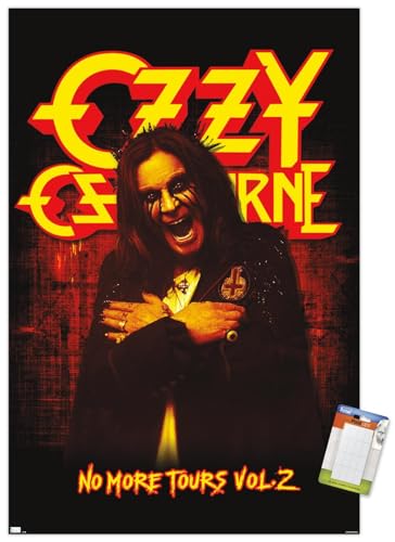 Trends International Ozzy Osbourne - No More Tours Wall Poster, 22.4L x 14.7W, Premium Poster & Mount Bundle