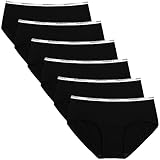 SCHRITT AUS 100% BAUMWOLLE: Diese Hipster Panties Damen haben eine doppelte Schicht Futter in 100% Baumwolle, weich und atmungsaktiv. Schön zu tragen als Sportunterwäsche beim Laufen oder Trainieren, auch eine gute Wahl für Teenager Mädchen, die Sportunterricht in der Schule haben