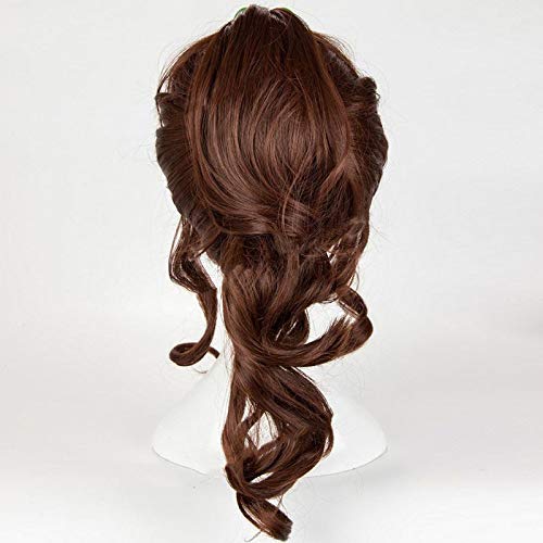 Miniatura 4 de Peluca para soldado Kino Makoto Sailor Jupiter mujeres Cosplay peluca resistente al calor pelo sintético marrón Whitout accesorio para el cabello