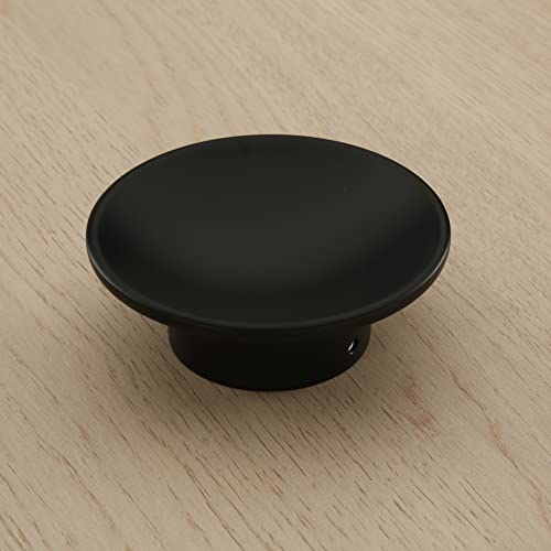 Image of LAPO Premium Zinc Pull Push Handle, 4 Inch Modern Round Shape Door Handle for Home & Office Entrance, Compatible with Wooden & Glass Doors, DIY Installation Black Finish- Pack of 1