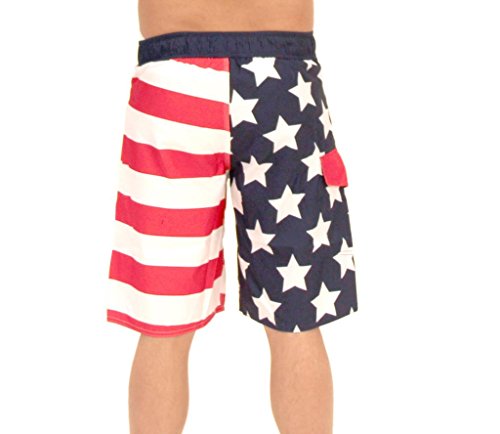 USA American Flag Stars and Stripes Mens Boardshorts Swim Shorts (Adult Medium)3