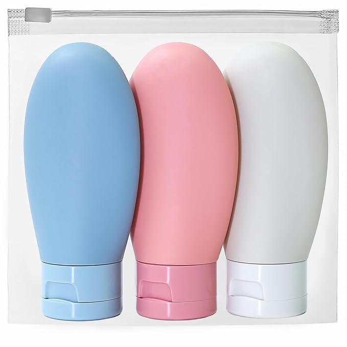 AKM STORE Travel Bottles Squeezer Set, Handwash, Face Lotion, Leakproof Squeezable Refillable Travel Bottles, Pack of 3 Travel Accessories for Shampoo, Lotion, Beauty Creams-image-30