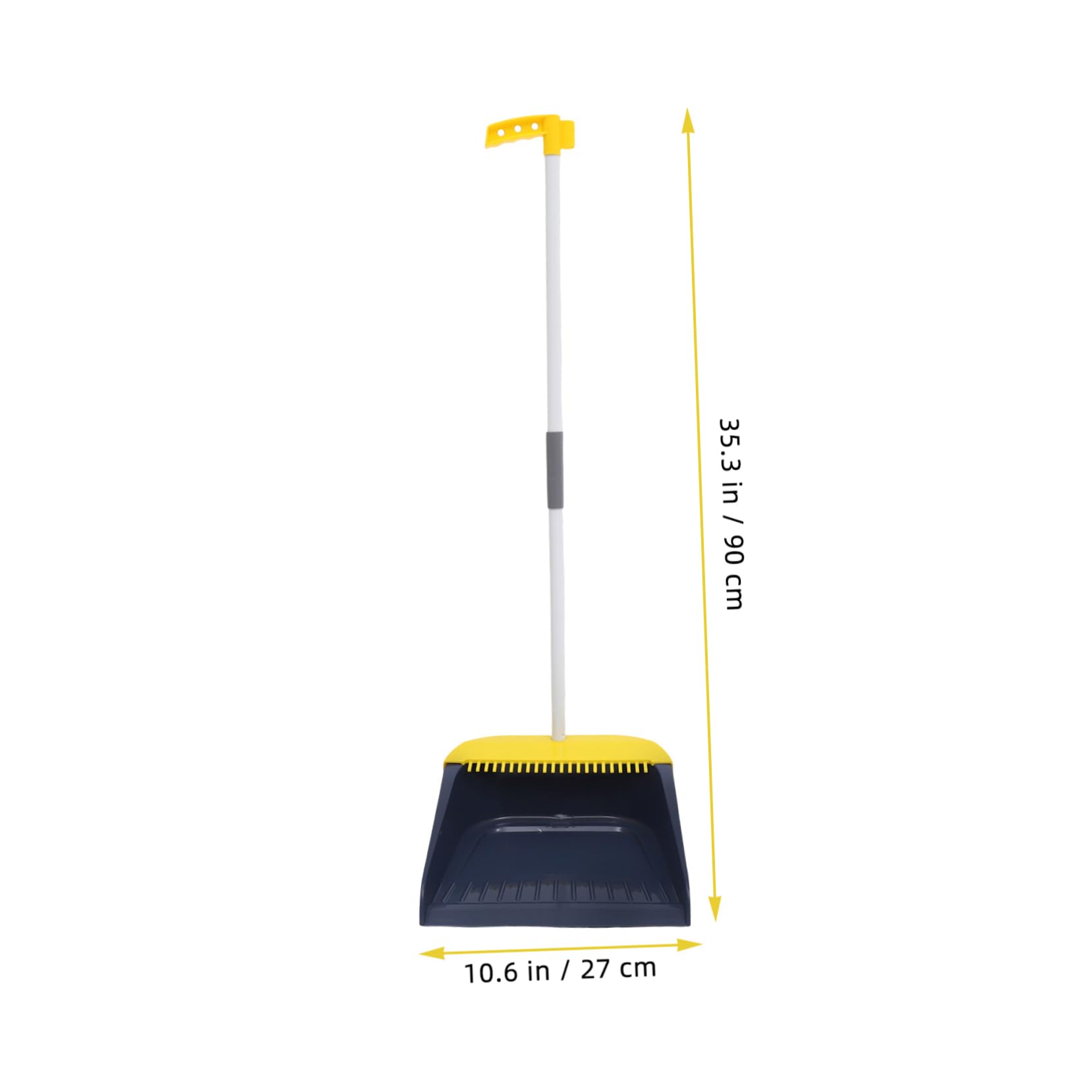 Kehrschaufel Besen Satz mit Langem Stiel, Blau, Kunststoff Metall Pet | Stand Up, Windstabile Schaufel, Schlanke Flexible Borsten, Haushaltsreinigung