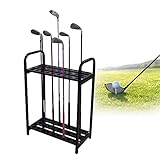 HAOREBAIYU Golf Putter Stand, 27-Hole Golf Club Organizers Rack, Durable Metal Golf Display Rack Indoor/Outdoor Golf Club Stand Golf Club Holder for Golf Simulators