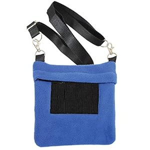 Exotic Nutrition Economy Carry Bonding Pouch (Blue) – for Sugar Gliders, Squirrels, Marmosets, Hamsters, Rodents, Rats, Reptiles, & Other Small Pets