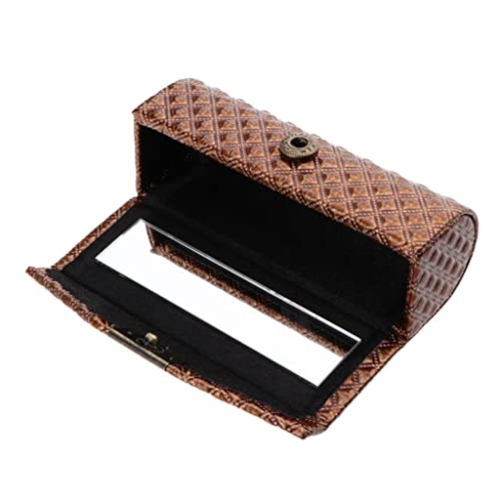 PU Leather Single Lipstick Case, Brown