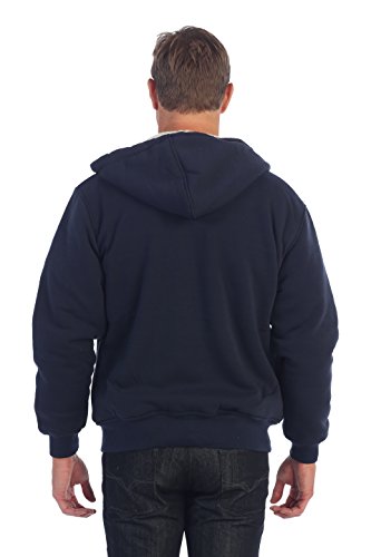 Image of Gioberti Men's Soft Heavyweight Sherpa Lined Fleece Hoodie Jacket