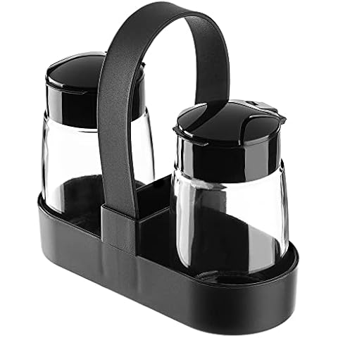 KADAX Gewürzestreuer 3-er Set, Pfeffer und Salzstreuer inklusive Halter Cover