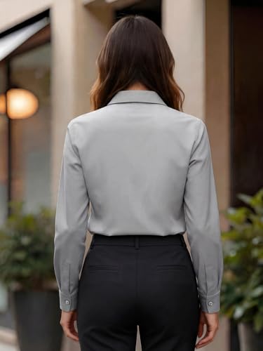 Image of Style Quotient Women Black Cotton Blend Formal Long Sleeve Shirt