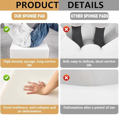 Cojín de banco impermeable gris de 100x60x5 cm con funda extraíble y base antideslizante 6