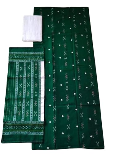 Image of Odisha Sambalpuri Handloom Woman's Pure Cotton Handloom Dress Material With Dupatta Bottom Wear 3 Pic Set Sambalpuri dress material Unstitched