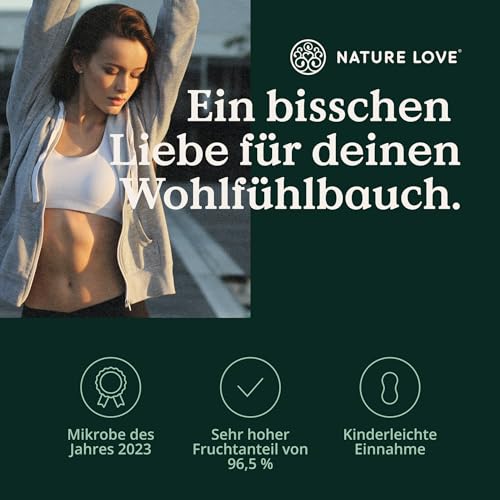 NATURE LOVE® Bacillus Subtilis Gummies - 100 Stück - Mikrobe des Jahres 2023 - aus natürlichen Fruchtsaftkonzentraten - 96,5% Fruchtanteil - 3 Mrd. KbE pro Tagesdosis - vegan, laborgeprüft