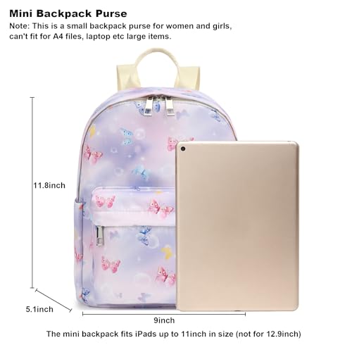 Image of Butterfly Mini Backpack Women Girls, Small Backpack Purse for Adults Teens Kids School Travel