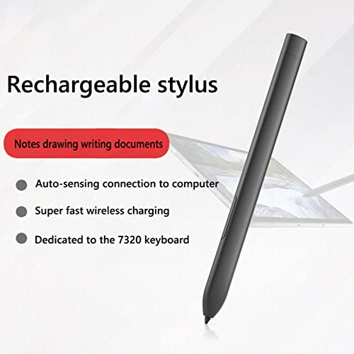 PN7320A Aktywny Rysik, ładowalny Magnetyczny Rysik z wymienną końcówką do Dell Latitude 7320 2 w 1 Tabletu, Wbudowany Akumulator Litowo-jonowy 100 MAh