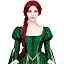 Long Braided Red Princess with Crown and Ears Hairclip