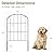 Decorative Garden Fence 25 Panels Animal Barrier Fence 27ft (L) x 22in (H) Rustproof Metal Wire Section Edging with Plastic Stakes Dog Fence Outdoor for Yard Yard Landscape Patio