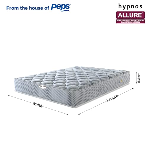 Image of Hypnos Allure Luxury 6 Inch Medium Firm Single Size Pocketed Spring Mattress Steel Grey (78X42X06)