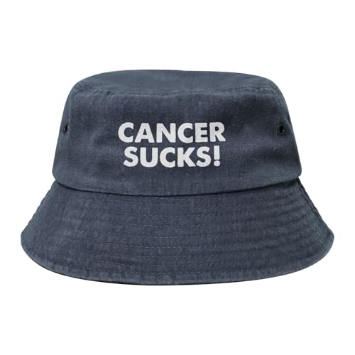 Cancer Sucks Vintage Bucket Hats, Sun hat with Western Style