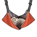 REXVTNS Cat Hammock Reversible with Adjustable Straps | Soft & Weather - Proof for All Seasons | Hanging Pet Bed for Cats/Ferrets/Small Animals | 16.5 x 22 Inches, Sturdy Polyester (Orange)