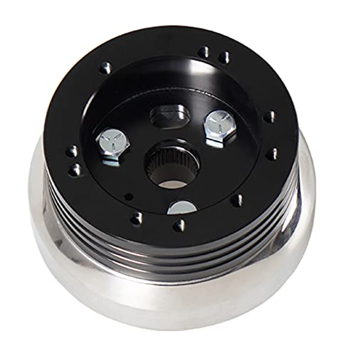 Image of 5 & 6 Hole Billet Steering Wheel Hub Adapter Black