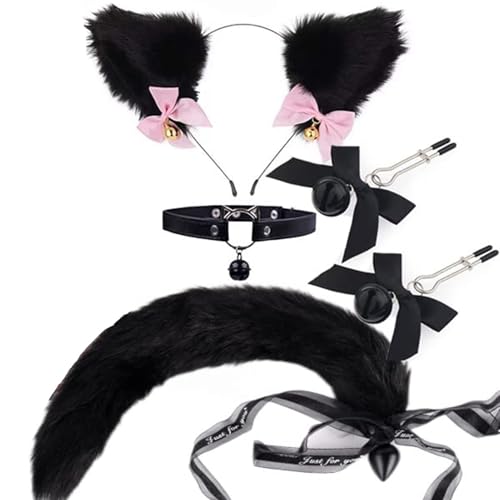 Butt Plug, Anal Plug Anal Beads Butt Plugs Tail Plug Sex Toys Adult Plugs Butt for Women, 5pcs/Set Fox Tail Butt Tail Plug Tail Butt Tail Plug for Woman and Man Beginner Anales Toy Plug(F1)