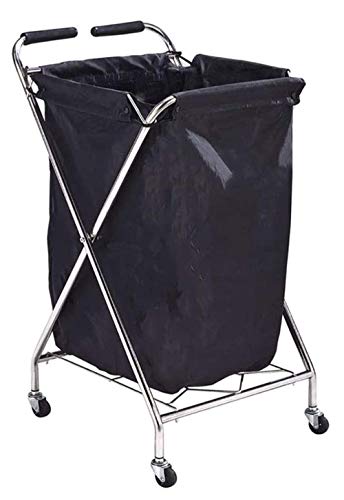 HUIBBGO Carro de Servicio, Carro de Almacenamiento, Carro de lavandería con reposabrazos, Ruedas, Carro de Ropa de Alta Resistencia, Carga de 50 kg, carretillas de Mano móviles.