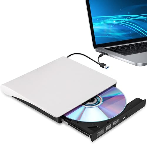 Unidad externa CD/DVD USB tipo C para PC y laptop miniatura 1