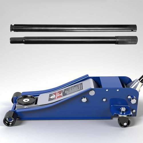 Image of Jack Boss 3 Ton Floor Jack, Hydraulic Car Jack, Low Profile with Dual Pumps, Quickly Lift Steel Service Jack (6600lbs)