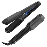 Glampalm Hair Straightener - 1.5" Ceramic Flat Iron, Touch Sensor & 11 Heat Settings, 60s Heat Up (210°–450°), Korea's No.1 Salon Styling Tool with 3D Swivel Cord & Dual Voltage, Pure Black (GP501T)