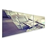 islandburner Bild auf Leinwand Luxusflugzeug Innenraum Tischeindeckung Bilder Wandbilder Poster