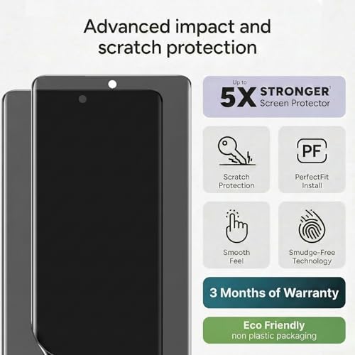 Image of Casecandy - (Pack 2 Privacy Screen Protector for Samsung S25 Plus /Samsung S24 Plus | Privacy (Anti Spy) Screen Guard for Galaxy S25-S24 Plus - HD /Easy Application /Fingerprint Working