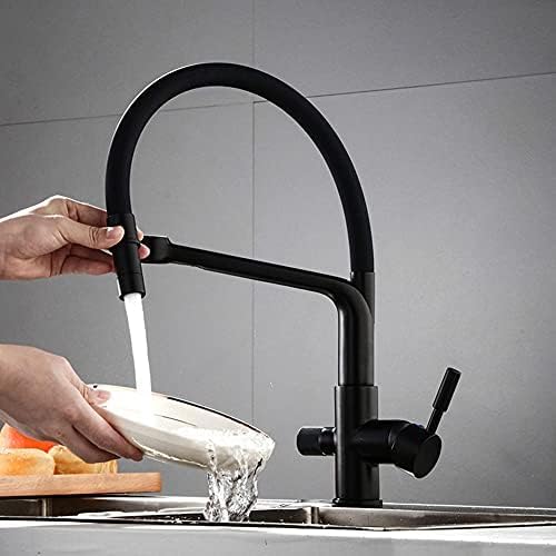 Robinet de cuisine à tirette nickel : fini le manque de pression et de filtre