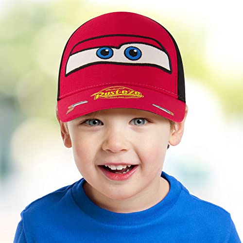 Disney boys Disney Toddler Hat for Boyâ€™s, Lightning Mcqueen Kids Baseball Cap, Red, 2-4T US