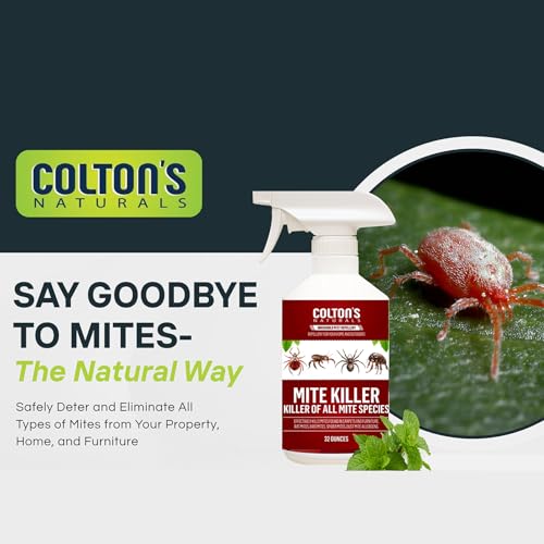 Image of Mite Killer Spray - Kills Dust, Bird, Carpet & Household Mites Fast | Non-Toxic, Kid & Pet Safe Formula for Bedding, Furniture & Home | 16 oz