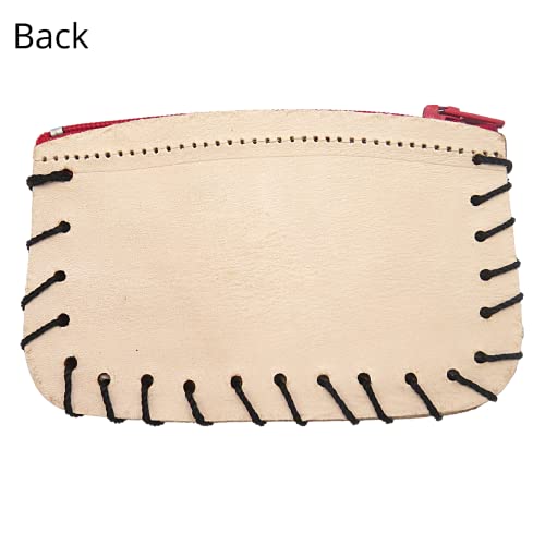 Small Faux Leather Coin Purse Key Ring Accessory With Butterfly Design, Bohemian Mini Change Zipper Pouch Wallet For Girls, 3.5 Inches #TOP2