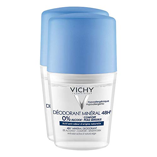 VICHY Desodorante Unisex Adulto 2 X 50 Ml Líquido con Activo Antiolor de Origen Natural Mineral