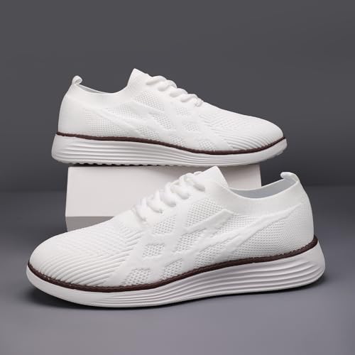 Image of Men Non-Slip Work Shoes Tennis Gym Sneakers Breathable Slip Resistant Lightweight and Comfortable for All-Day Wear Sports and Walking