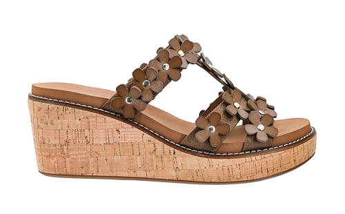 Corkys Footwear Womens Mic Drop Wedge - Featuring A 2.5-inch Heel, A Strappy Upper with 3D Floral Embellishments, and Corkys Signature Soft EVA Insoles2