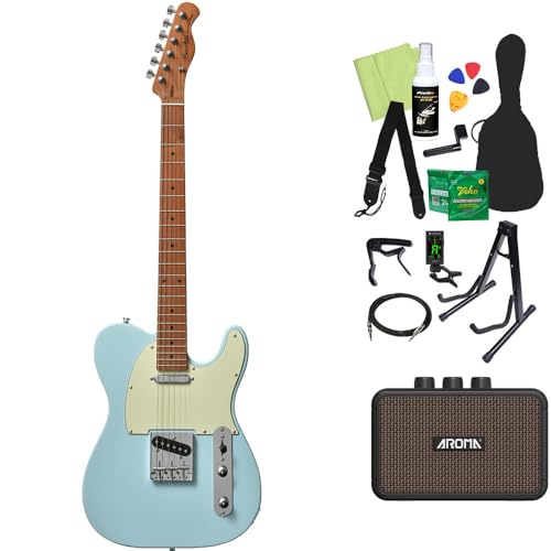 Bacchus BTE-1-RSM/M エレキギター初心者14点セット 【充電式ミニアンプ付き】 PTL-SOB テレキャスタイプ ローステッドメイプルネック バッカス